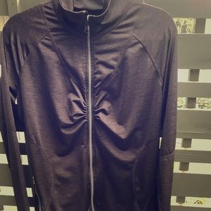 Zella brown zippered athletic jacket.